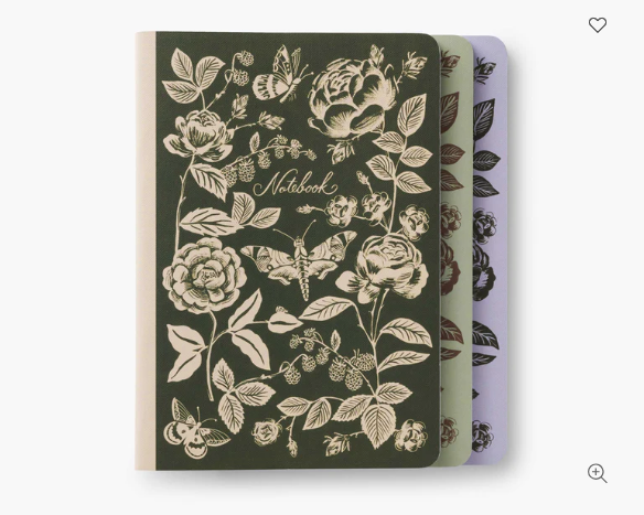 English Rose Assorted Set of 3 Notebooks