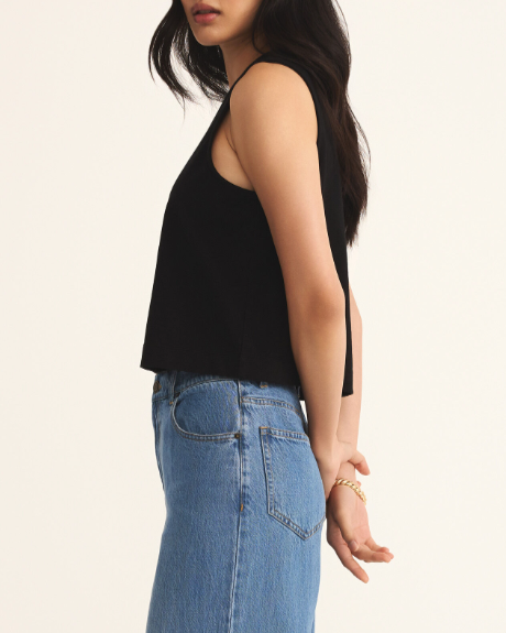Sloane Jersey Muscle Tank - True Black