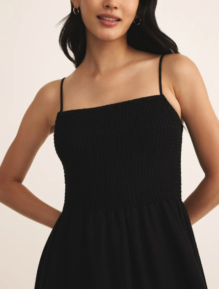 Bayside Linen Maxi Dress - Black