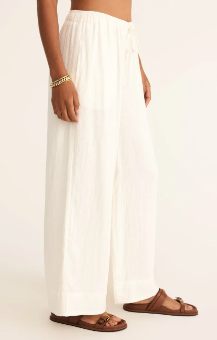 Easton Linen Pant - White