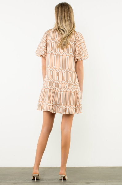 Long Way Round Mini Dress - Burnt Orange