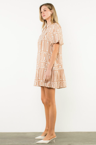 Long Way Round Mini Dress - Burnt Orange