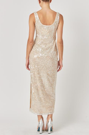 It Was All A Dream Sequin Midi Dress