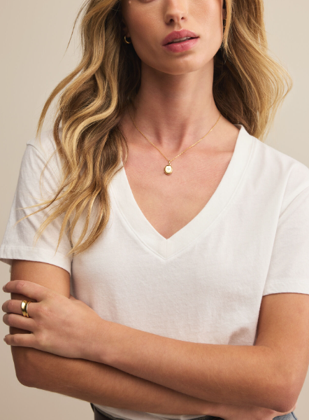 Weekdays V-Neck Tee - White