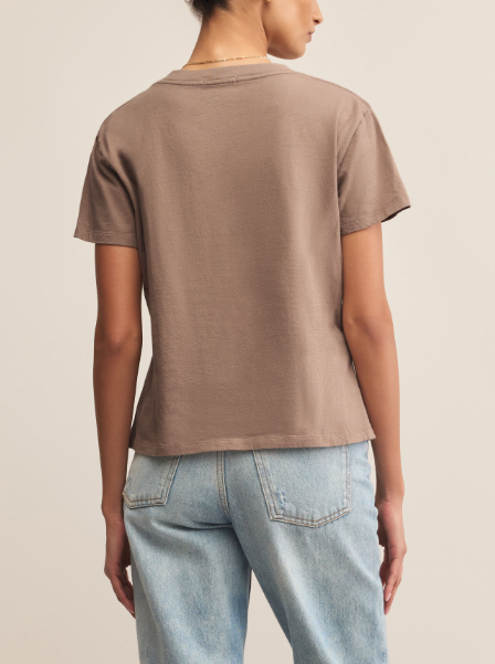 Weekdays V-Neck Tee- Smokey