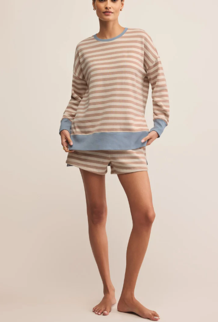 Low Key Stripe Short - Evening Sand