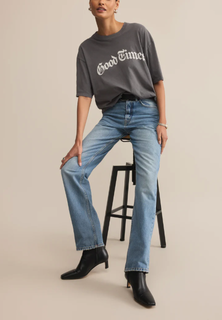 Good Times City Tee - Charcoal Moon