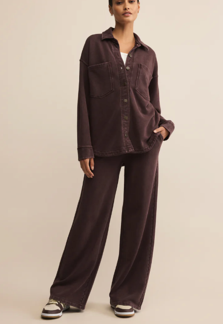All Day Knit Jacket - Chocolate Cherry