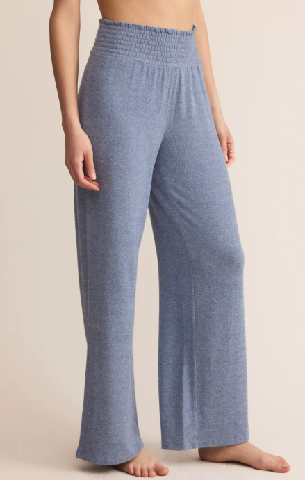 Dawn Smocked Pant - Blue Velvet