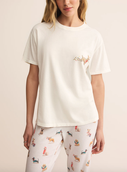 Bestie Boyfriend Tee - Sea Salt