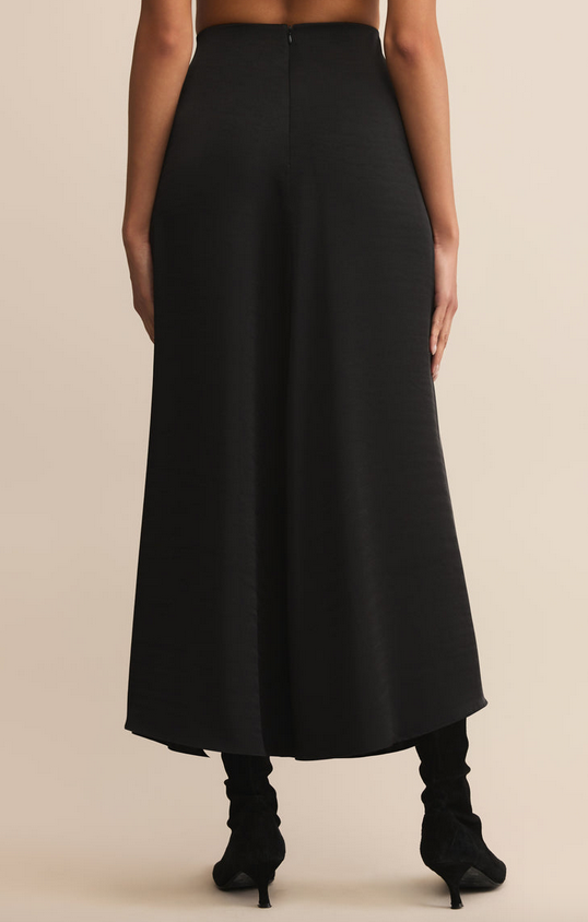 Northpointe Satin Midi Skirt - Black