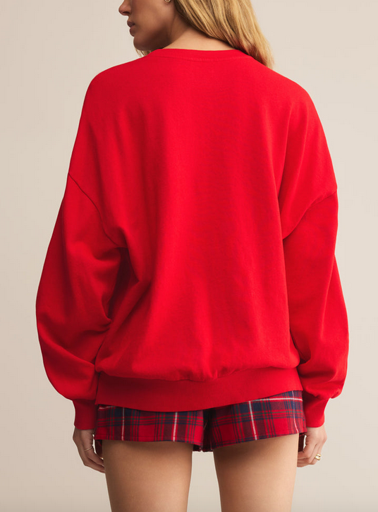 Very Merry Sunday Sweatshirt - Festive Red