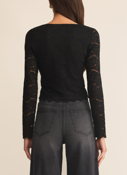 Aurora Lace Top - Black