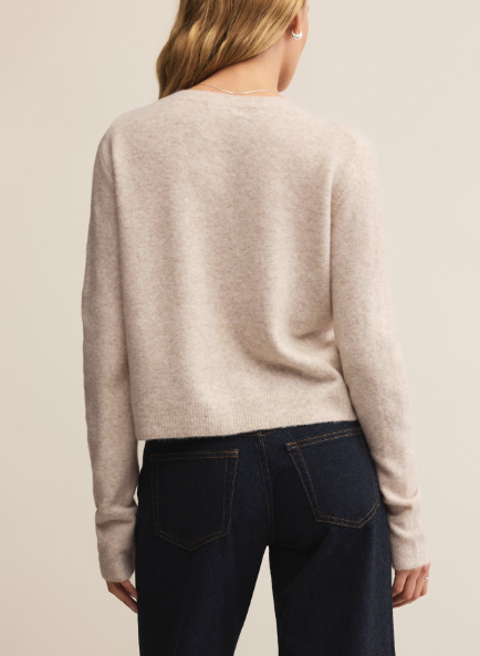 Medina Cardigan - Light Oatmeal Heather