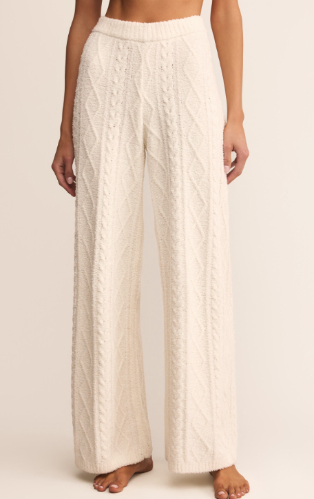 Gemma Cable Pant - Vanilla Ice