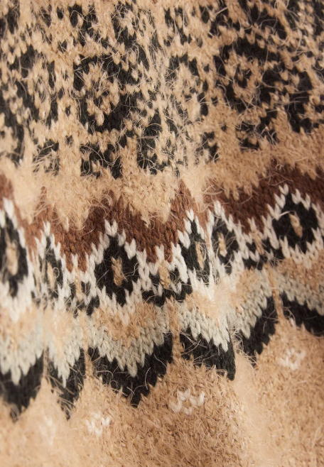 Kenaby Fair Isle Sweater - Oatmeal Heather