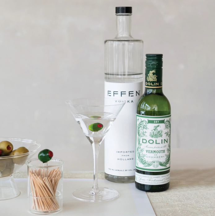 Martini Olive Stemmed Glass