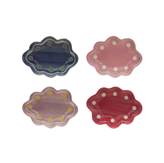 Dots Scalloped Dish