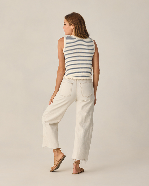 Marine Stripe Knit Vest