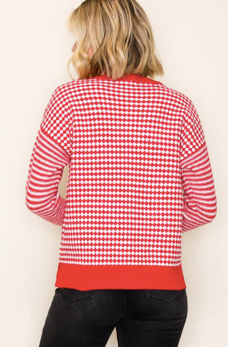 Bit of Peppermint Knit Sweater