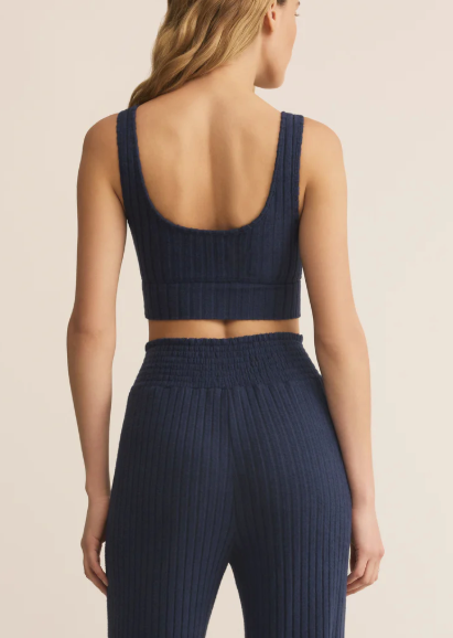 Zoe Rib Tank Top - Blue Sapphire