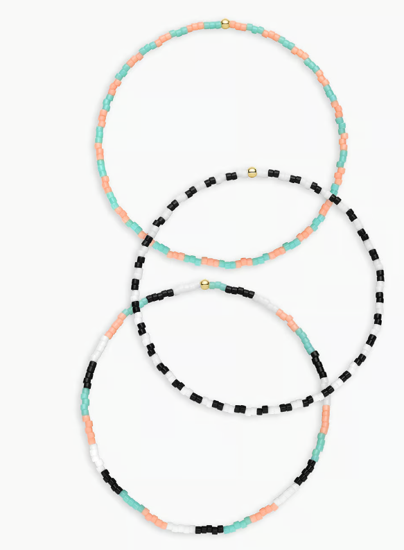 Gigi Stripe Bracelet Set - Palm Desert