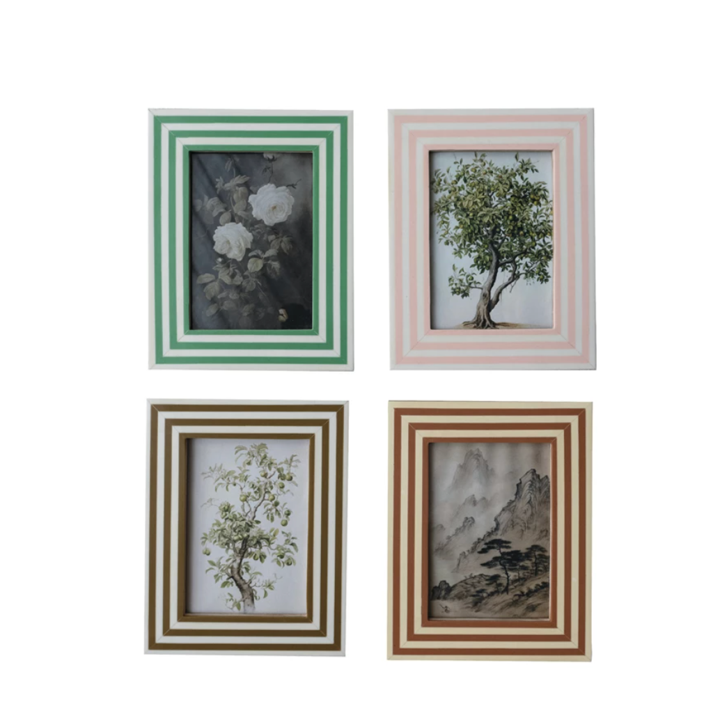 Striped Picture Frame (Multiple Colors)