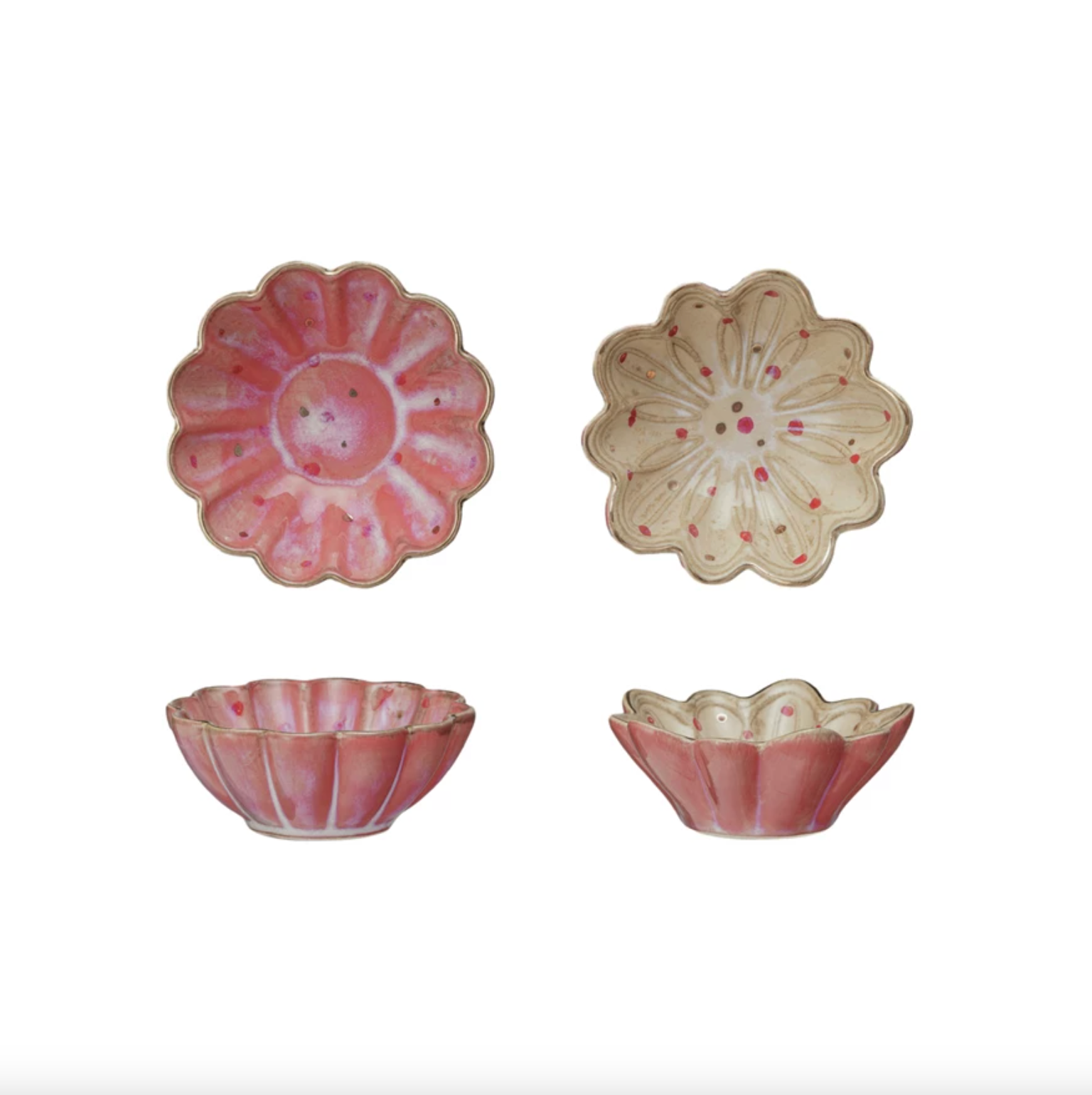 Speckled Flower Stoneware Dish