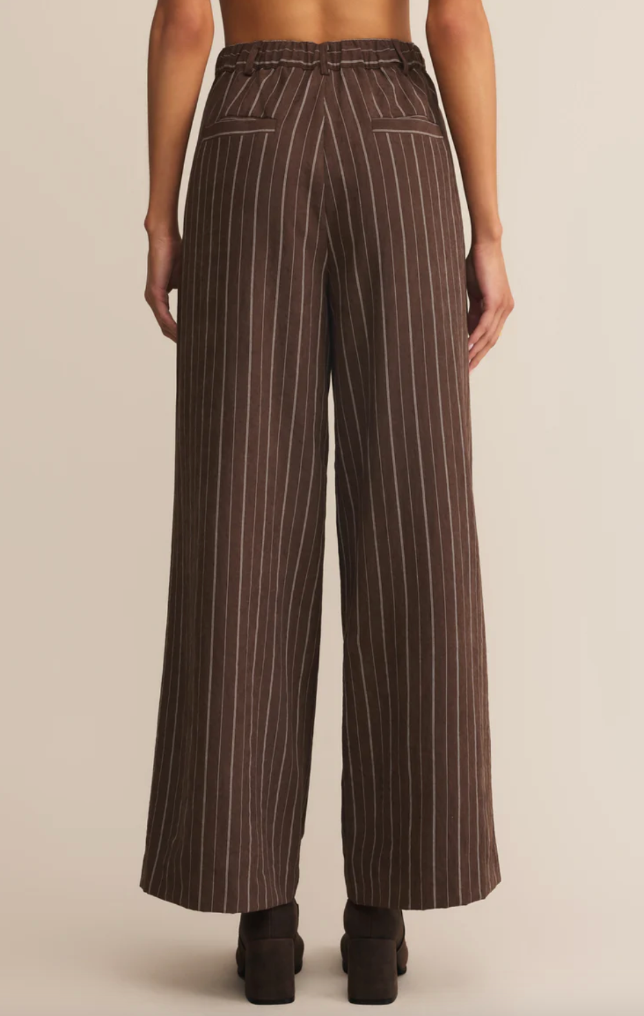 Alma Pinstripe Wide Leg Pant