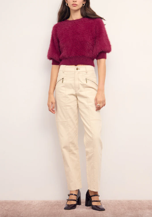 Alva Fluffy Cropped Knit