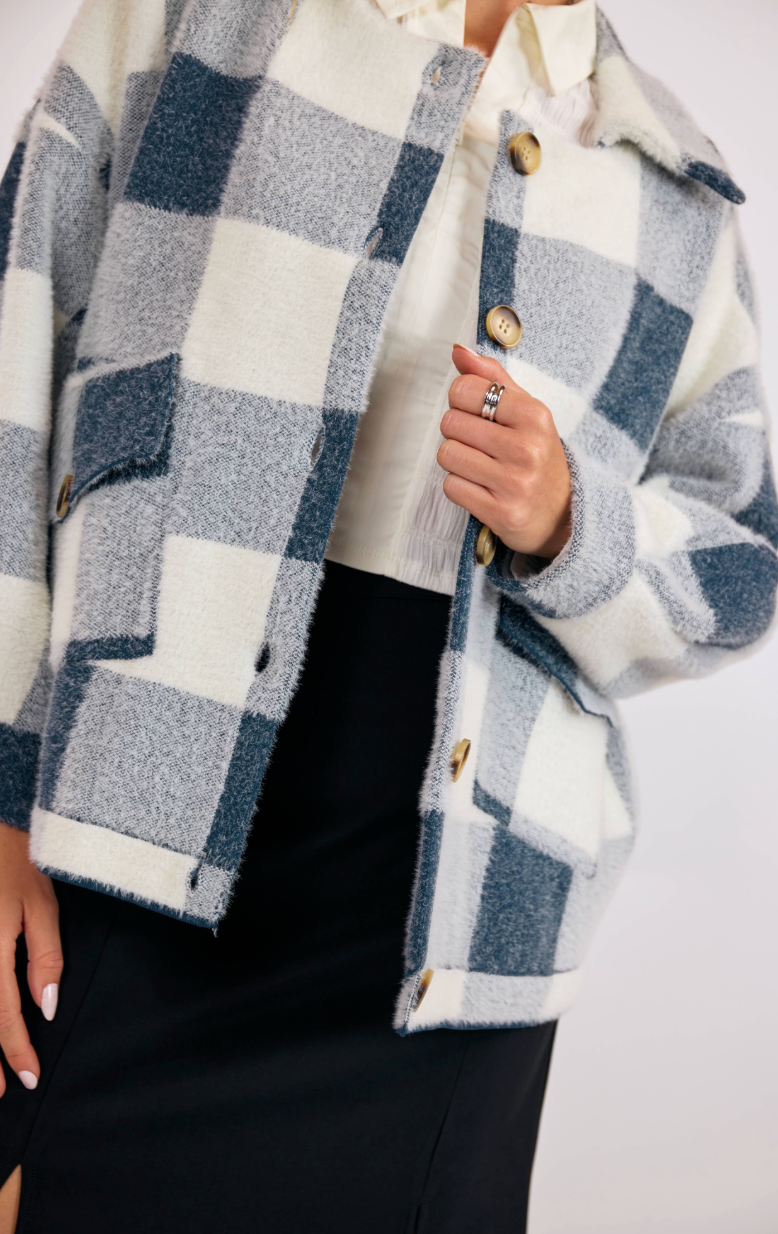 Lola Buffalo Plaid Sweater Jacket
