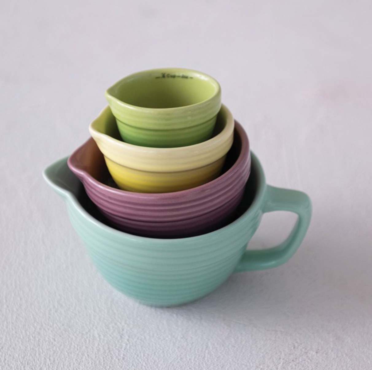 Pastel Batter Bowl Measuring Cups