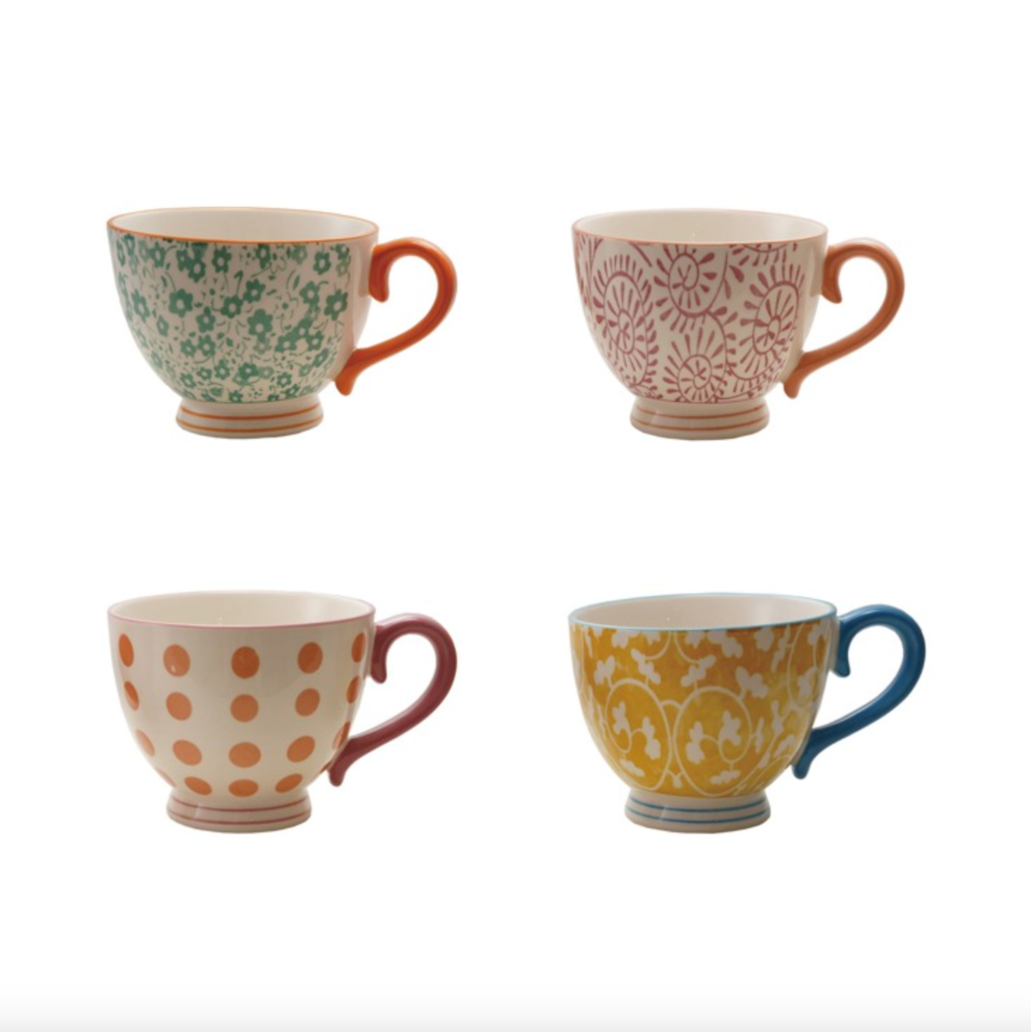 Patterned Stoneware Mug
