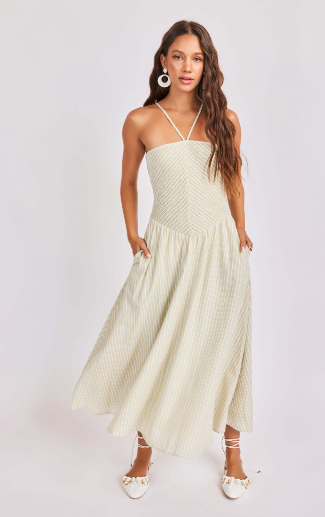 Angelfish Halter Midi Dress