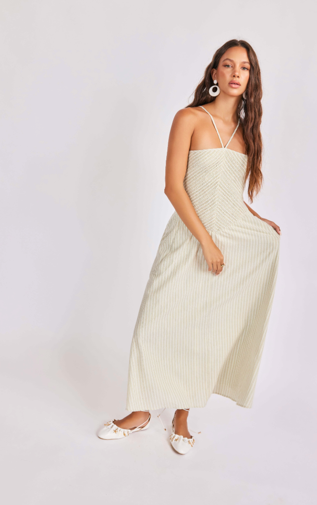 Angelfish Halter Midi Dress