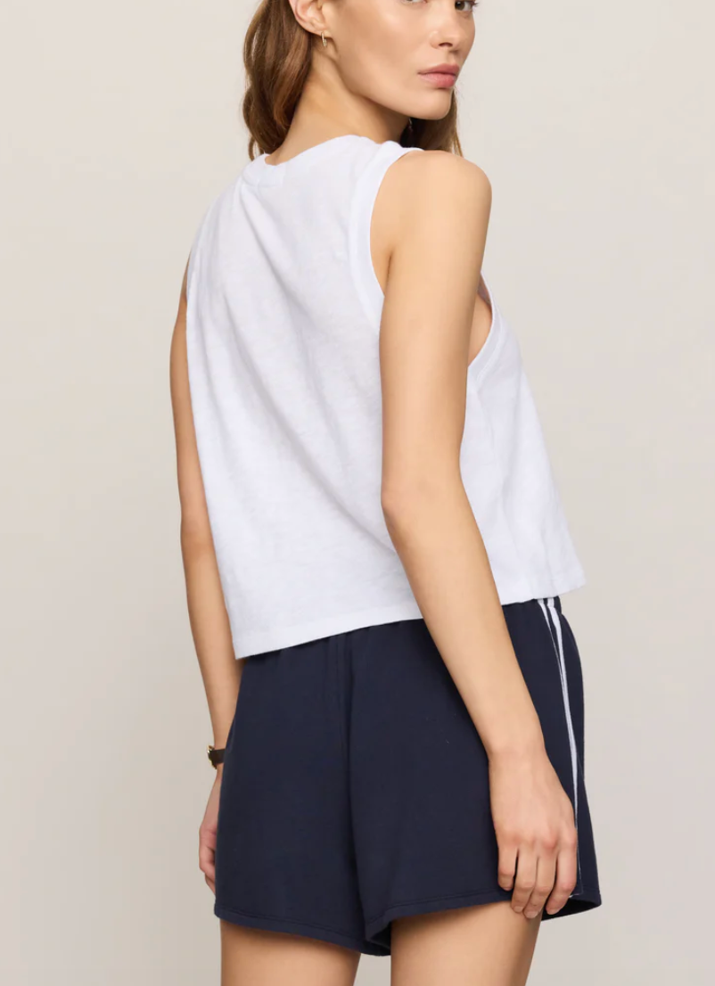 Kick Back Muscle Tank - White