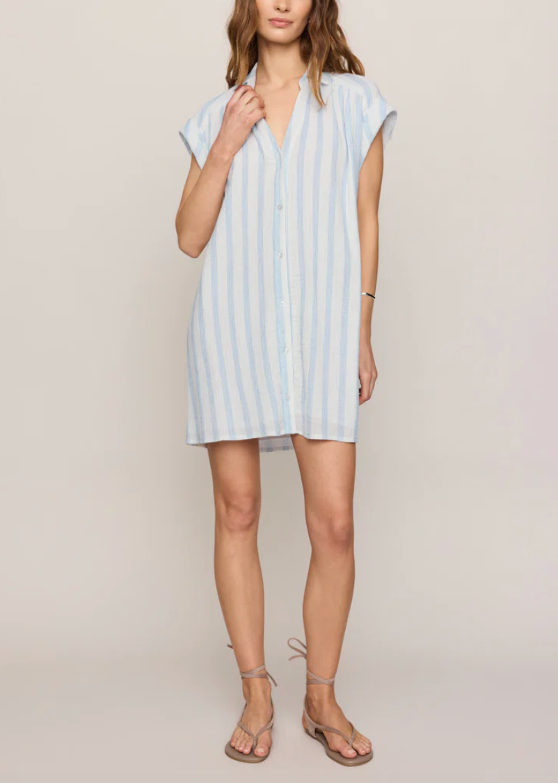 Shellbound Striped Gauze Dress