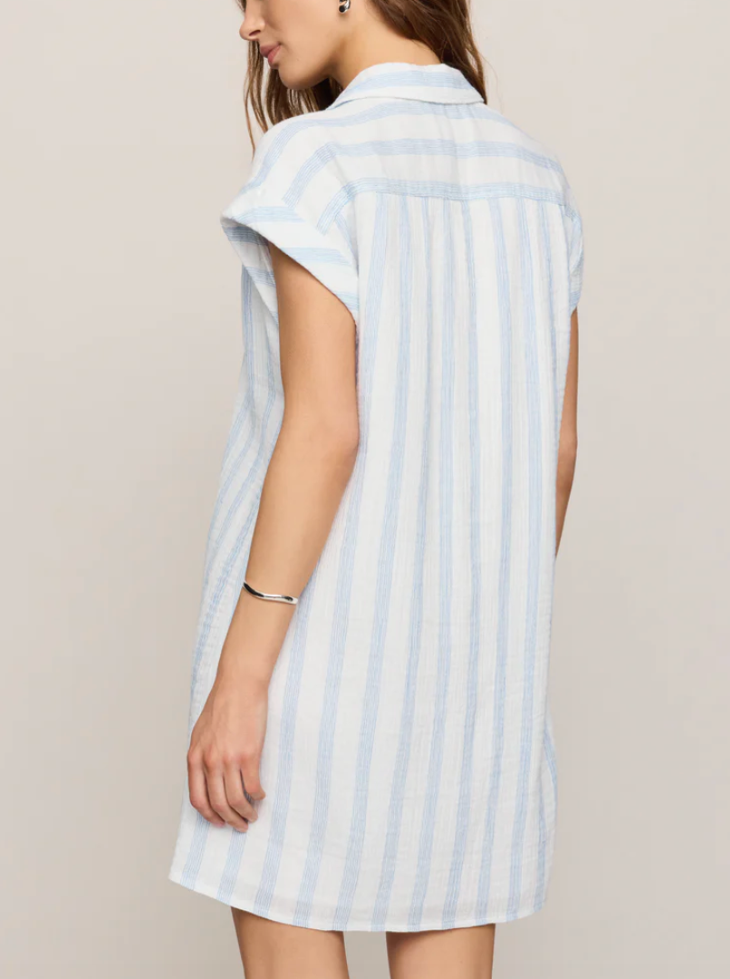 Shellbound Striped Gauze Dress