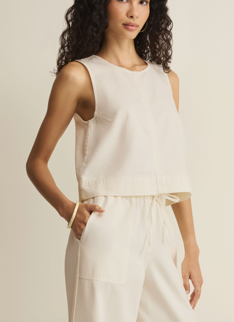 Sun Seeker Cropped Tank - Cloud