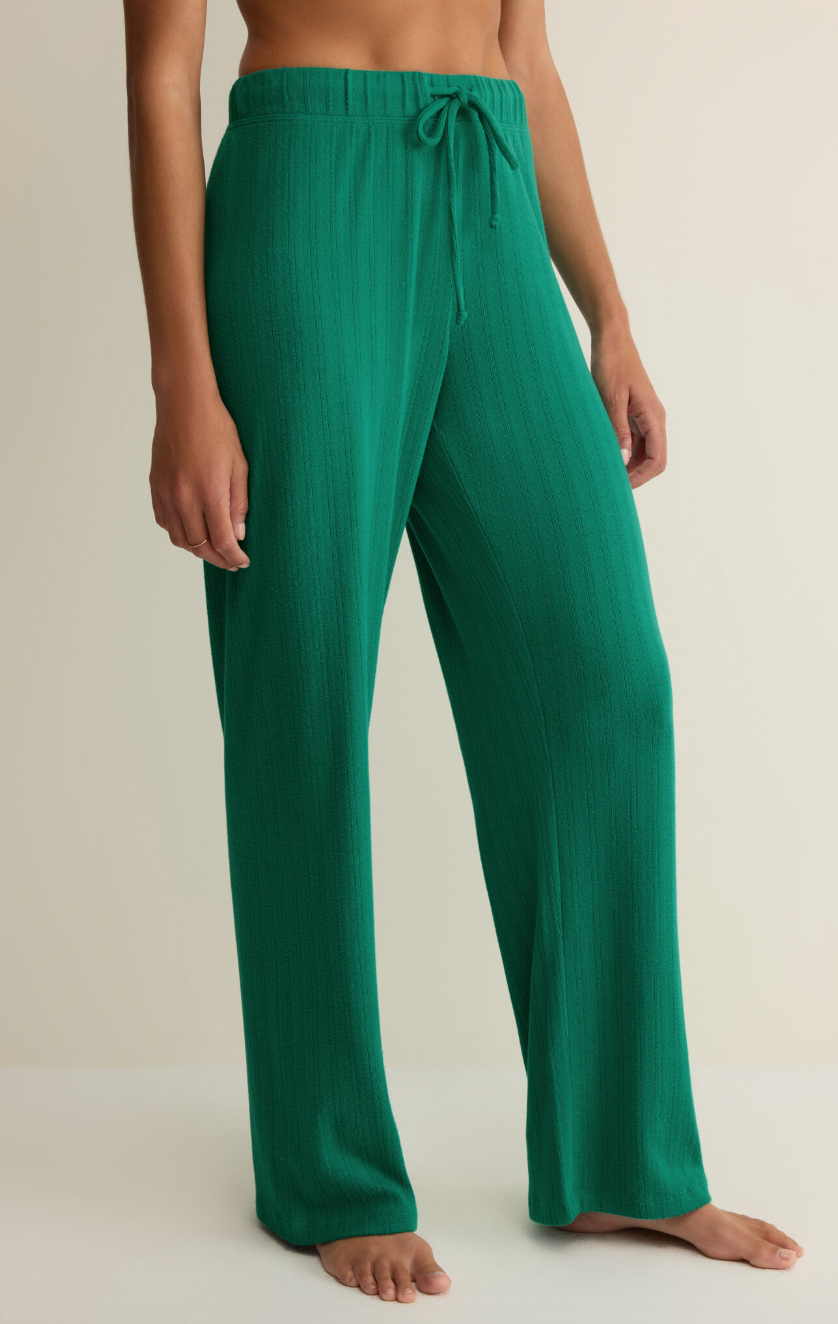 Downhome Pointelle Pant - Light Rainforest