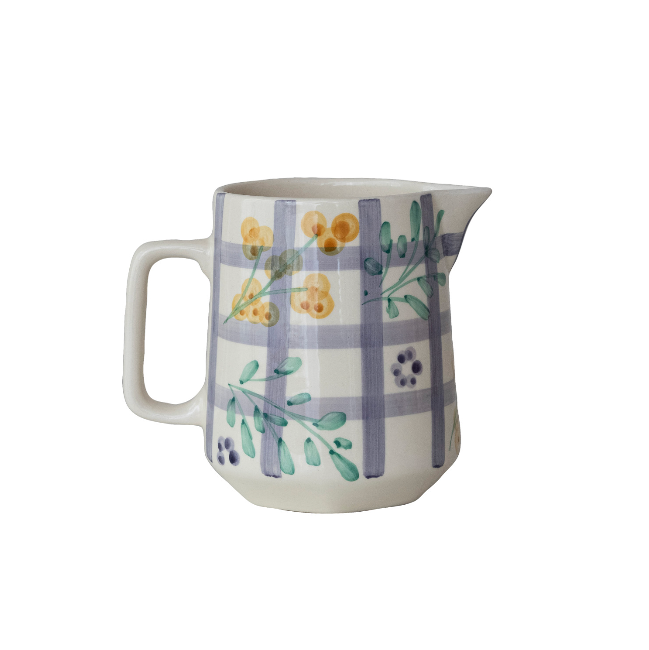 Botanical Plaid Pitcher