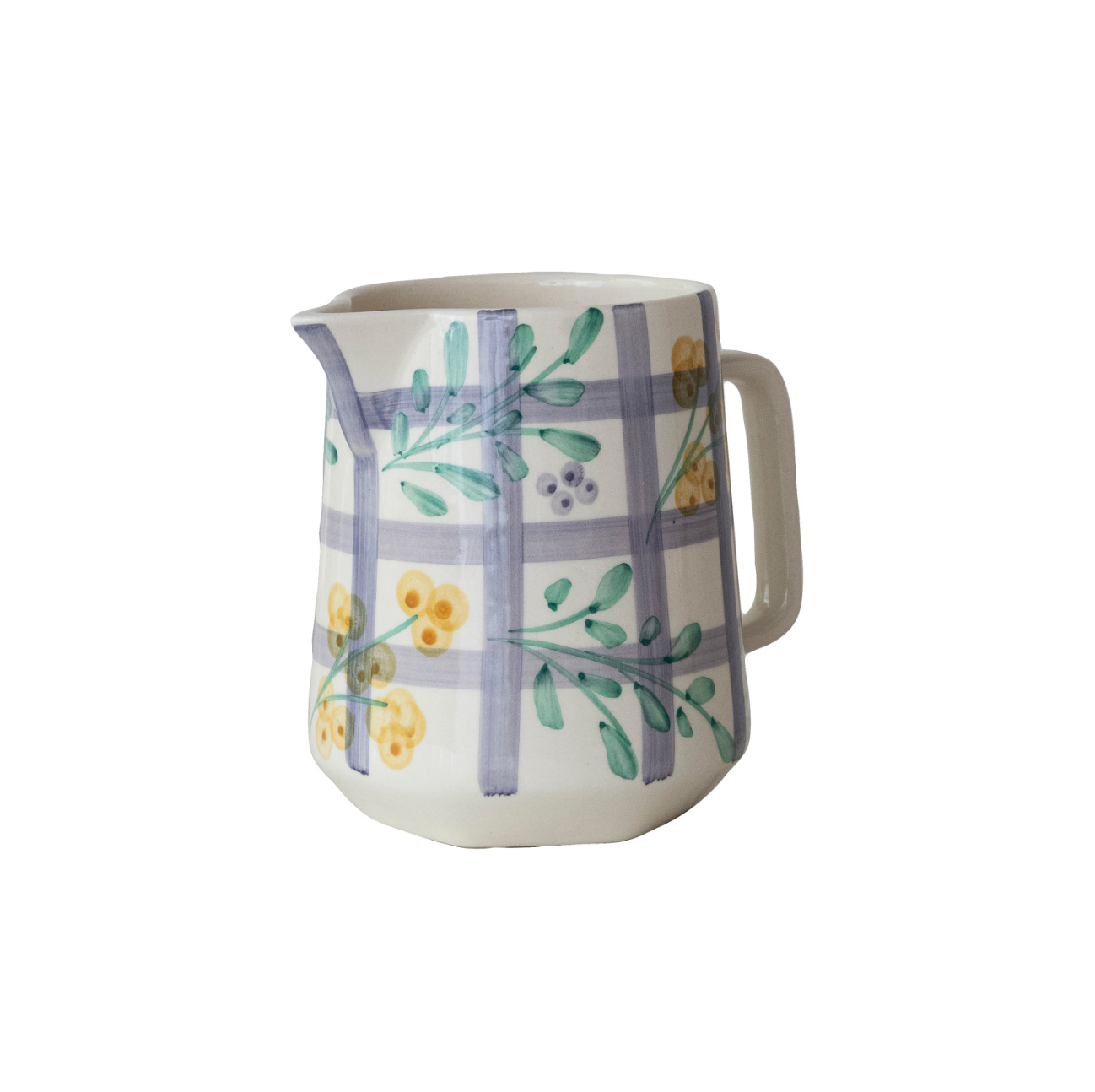 Botanical Plaid Pitcher
