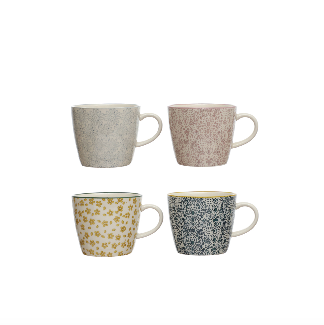 Patterned Stoneware Mug