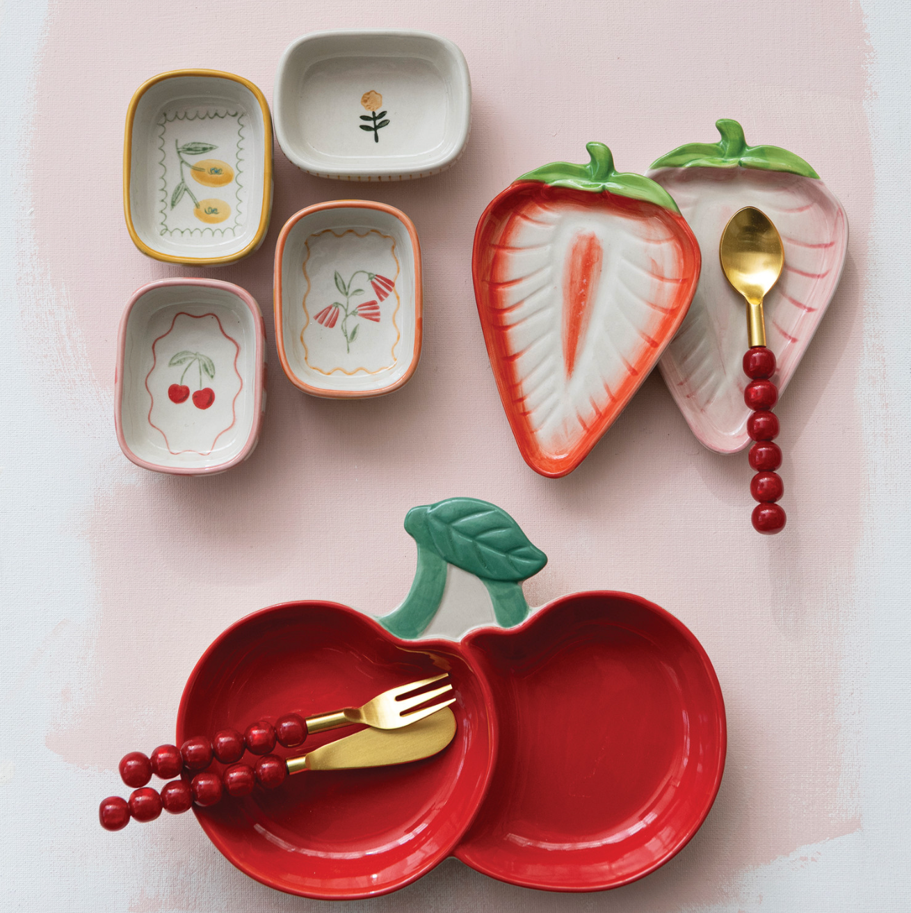 Fruit + Floral Footed Dish