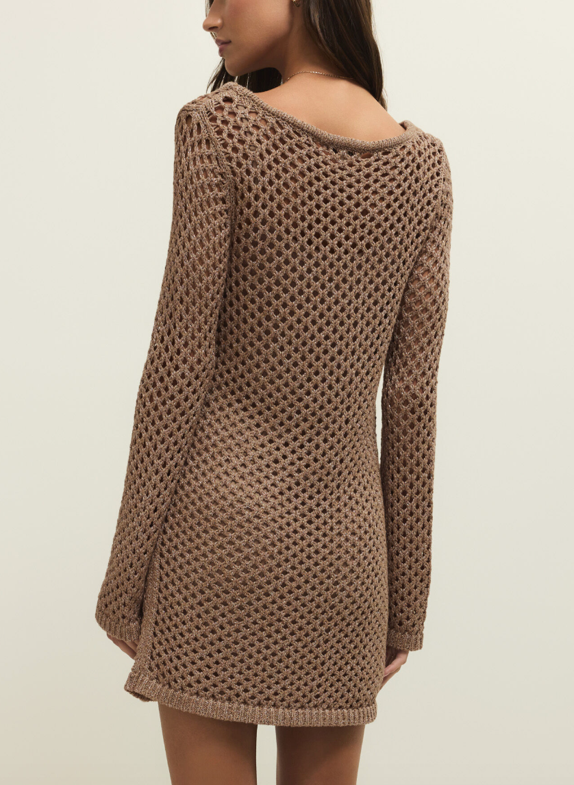 Calabria Shimmer Crochet Dress