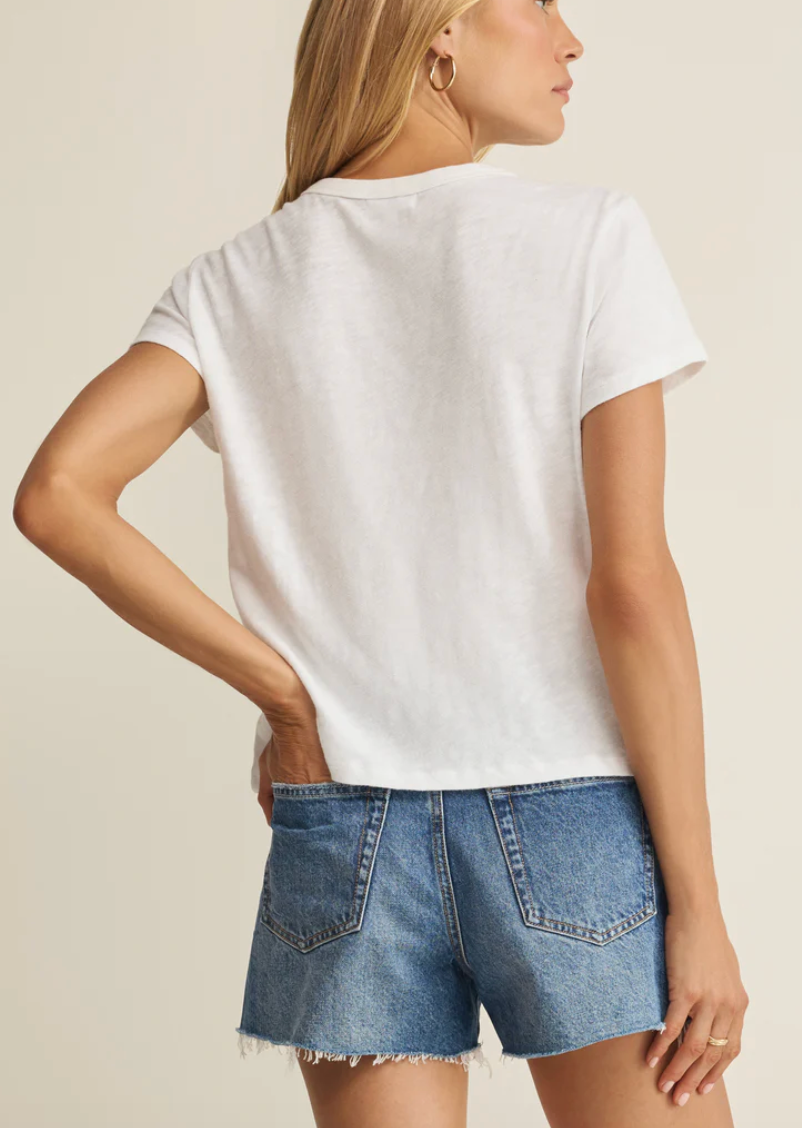 Junie Slub Tee Shirt - White