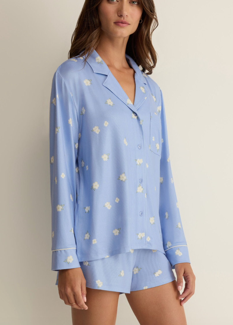 Snuggle PJ Top - Ice Blue