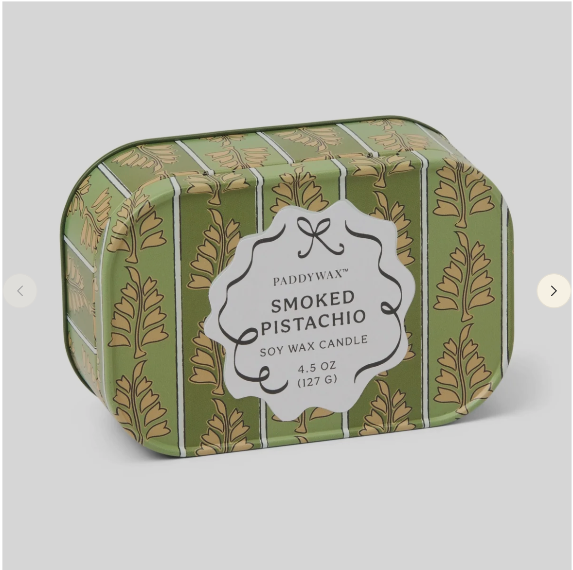 Smoked Pistachio Chérie Tin Candle