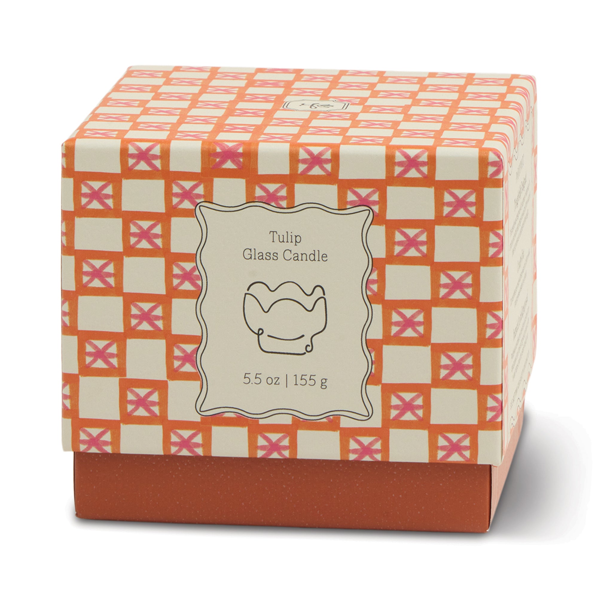 Cactus Flower Tulip Glass Candle