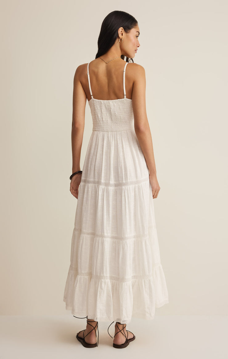 Behati Eyelet Midi Dress - White